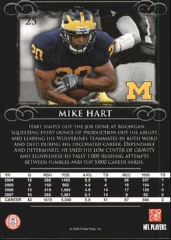 2008 Press Pass Legends #25 Mike Hart Back