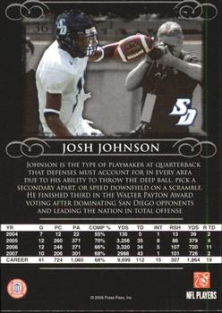 2008 Press Pass Legends #36 Josh Johnson Back