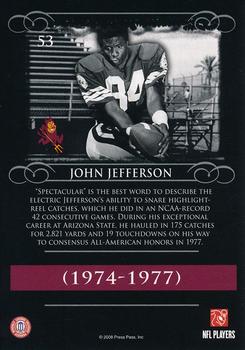 2008 Press Pass Legends #53 John Jefferson Back