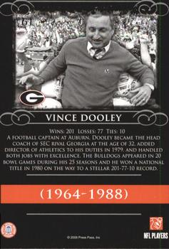 2008 Press Pass Legends #61 Vince Dooley Back