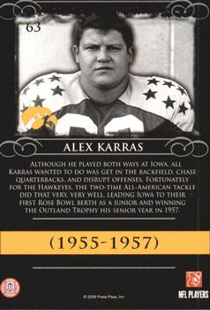2008 Press Pass Legends #63 Alex Karras Back