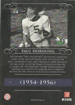 2008 Press Pass Legends #74 Paul Hornung Back