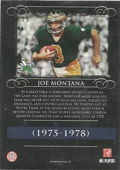 2008 Press Pass Legends #75 Joe Montana Back