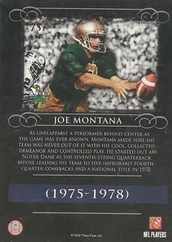 2008 Press Pass Legends #75b Joe Montana Back