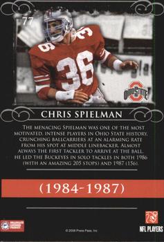 2008 Press Pass Legends #77 Chris Spielman Back