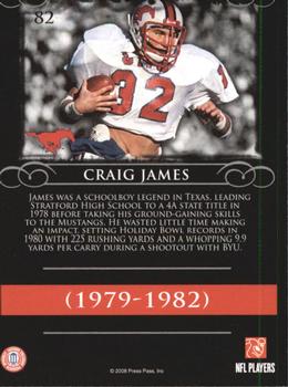 2008 Press Pass Legends #82 Craig James Back