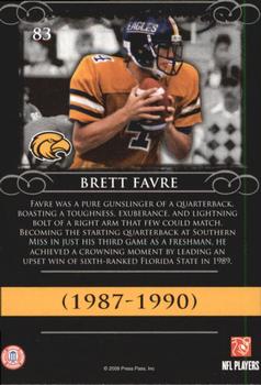 2008 Press Pass Legends #83b Brett Favre Back