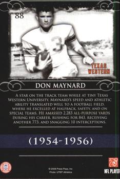 2008 Press Pass Legends #88 Don Maynard Back