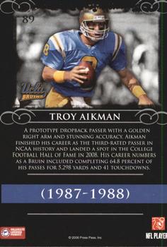 2008 Press Pass Legends #89 Troy Aikman Back