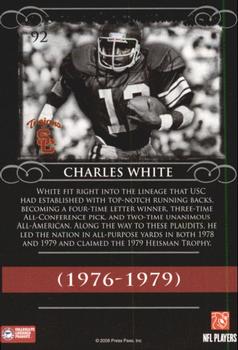 2008 Press Pass Legends #92 Charles White Back