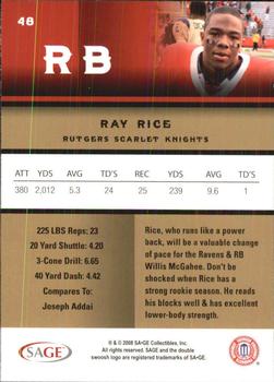 2008 SAGE #48 Ray Rice Back