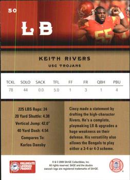 2008 SAGE #50 Keith Rivers Back