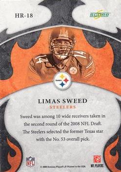 2008 Score - Hot Rookies #HR-18 Limas Sweed Back