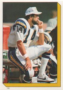1986 Topps Stickers #193 Dan Fouts Front