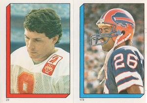 1986 Topps Stickers #23 / 173 Steve Young / Charles Romes Front