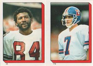 1986 Topps Stickers #26 / 176 J.T. Smith / John Elway Front