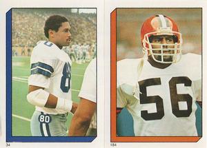 1986 Topps Stickers #34 / 184 Tony Hill / Chip Banks Front