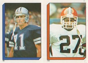 1986 Topps Stickers #40 / 190 Danny White / Al Gross Front