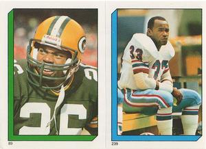 1986 Topps Stickers #89 / 239 Tim Lewis / Mike Rozier Front