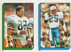 1986 Topps Stickers #94 / 244 Paul Coffman / Keith Bostic Front