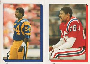 1986 Topps Stickers #103 / 253 Mike Wilcher / Raymond Clayborn Front
