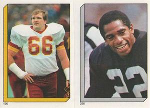 1986 Topps Stickers #106 / 256 Joe Jacoby / Mike Haynes Front
