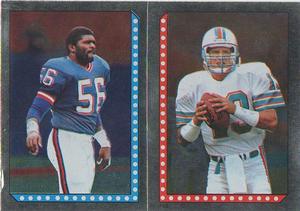 1986 Topps Stickers #141 / 153 Lawrence Taylor / Dan Marino Front