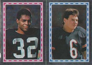 1986 Topps Stickers #282 / 284 Marcus Allen / Kevin Butler Front
