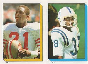 1986 Topps Stickers #63 / 213 Eric Wright / Eugene Daniel Front