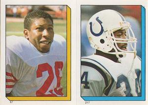 1986 Topps Stickers #67 / 217 Wendell Tyler / George Wonsley Front