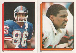 1986 Topps Stickers #71 / 221 Lionel Manuel / Roy Foster Front