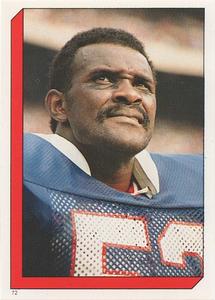 1986 Topps Stickers #72 Harry Carson Front