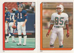1986 Topps Stickers #73 / 223 Phil Simms / Mark Duper Front