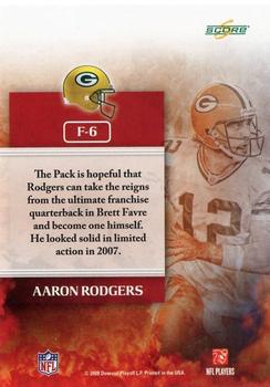 2008 Score - The Franchise #F-6 Aaron Rodgers Back