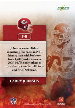 2008 Score - The Franchise #F-9 Larry Johnson Back