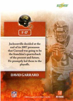 2008 Score - The Franchise #F-17 David Garrard Back