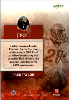 2008 Score - The Franchise #F-24 Fred Taylor Back