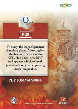 2008 Score - The Franchise #F-25 Peyton Manning Back