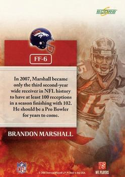 2008 Score - Future Franchise #FF-6 Brandon Marshall Back