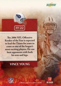 2008 Score - Future Franchise #FF-22 Vince Young Back