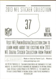 2013 Panini Stickers #37 Stevan Ridley Back