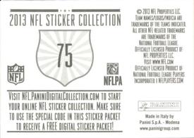 2013 Panini Stickers #75 Cincinnati Bengals Logo Back
