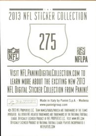 2013 Panini Stickers #275 Pierre Garcon Back
