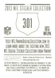 2013 Panini Stickers #301 Calvin Johnson Back