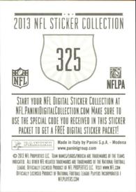 2013 Panini Stickers #325 A.J. Hawk Back