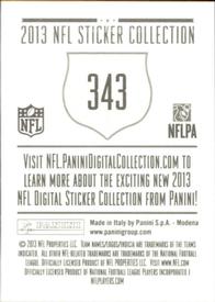 2013 Panini Stickers #343 Matt Ryan Back