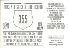 2013 Panini Stickers #355 Carolina Panthers Logo Back