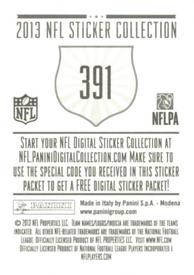 2013 Panini Stickers #391 Vincent Jackson Back