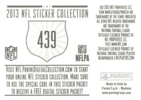 2013 Panini Stickers #439 Seattle Seahawks Logo Back