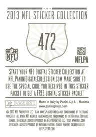 2013 Panini Stickers #472 Super Bowl XLVII Back